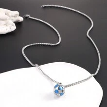1pc Soccer Football Pendant Necklaces Male Golden Color Stainless Steel Sports Necklace Men Women Fashion Jewelry Gift - Multicolor - View 8