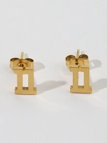 1 paire de boucles d'oreilles à tige numériques minimalistes personnalisées, boucles d'oreilles numérotées personnalisées, boucles d'oreilles numériques simples pour femmes, cadeau pour anniversaire, Saint-Valentin, Noël