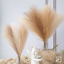 6 pièces Roseaux de quenouille artificiels pour décoration, fleurs en plumes en plastique fausses pour la décoration de la maison et du mariage. Convient pour le bureau, l'étude, le salon, les accessoires photo, la Saint-Valentin, les cadeaux d'anniversaire et de remise des diplômes, la décoration d'automne, la décoration de la maison en automne, la décoration de rentrée scolaire, les fournitures scolaires, les plantes artificielles