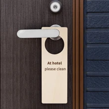 10/20pcs Unfinished Wooden Door Hanger Signs For DIY Crafts And Hotel Office Home Decor - Blank Wooden Door Handle Tags For Customization And Decoration - Doorplate - View 4