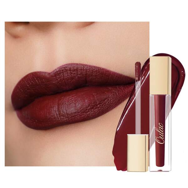 Oulac Kissproof Matte Liquid Lipstick For Women - Long Lasting Lipstick Waterproof Lip Stain, No Transfer, Creamy High Pigmented Formula With Rose Oil, Vegan & Cruelty-Free