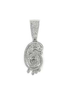 1PC Iced Fashion Drip Oil Arabic Digital Pendant Necklace With 20 Inch Stainless Steel Fried Dough Twists Chain Luxury Hip Hop Neck Jewelry - Number - View 38