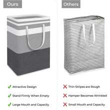 2PCS Large Laundry Basket, 75L Collapsible Tall Clothes Hamper With Extended Handles, For Laundry, Bedroom, Dorm, Towels, Toys