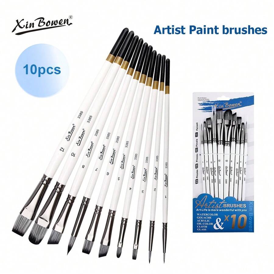 Xin Bowen Professional Nylon Hair Miniature Artist Paint Brush Set