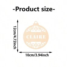 1 件，定制名称圣诞木制品，定制圣诞装饰品，定制圣诞礼物，送给朋友的礼物，定制个性化装饰板，客厅装饰品，卧室装饰品，圣诞装饰品 - 原木色 - 查看 8