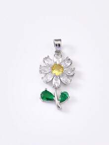 1-5 件时尚金属铜镀金锆石水晶向日葵葡萄蝴蝶花吊坠首饰制作 DIY 用品，适合家庭、情侣、朋友作为项链、耳环、钥匙扣、手机链装饰品和礼物 - 彩色 - 查看 10