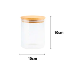 Airtight Glass Jar With Bamboo Lid For Coffee And Sugar, 2-Unit Storage Kit - 白色 - 查看 3