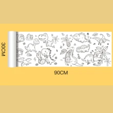 1pc Graffiti Scroll, Coloring Scroll, Extra Long Coloring Canvas, Coloring Pad, Large Drawing Paper, Coloring Book Back To School,Back To School,School Supplies - Multicolor - View 2