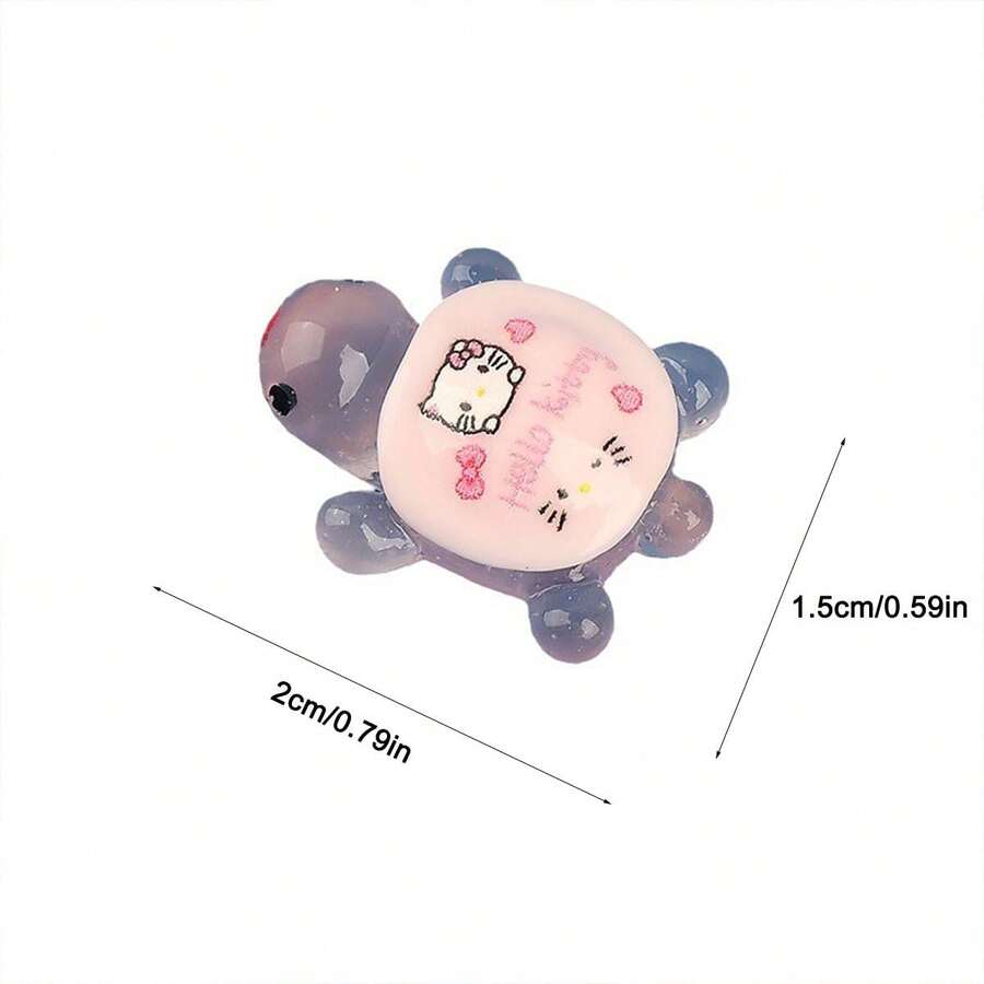 10pcs Mini Glowing Turtle DIY Decor, Turtle 3D Desktop Ornament