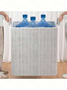 1PC Efficient Portable Large-Capacity Clothes Storage Box - The Ideal Choice For Space-Saving And Clothes Organization - Grey - View 7