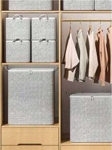 1PC Efficient Portable Large-Capacity Clothes Storage Box - The Ideal Choice For Space-Saving And Clothes Organization - Grey - View 4