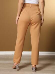 Women's Pants/Tailored Pants/Basic Pants/Elegant Pants/Skinny Pants/Blogger Pants/Fashion Pants - 芥末黃 - 查看 4