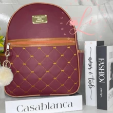 Backpack Bag Original Fashion Retail Wholesale College Backpack Work - 紫紅色 - 查看 2