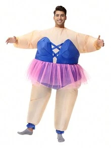 Carnival Hot Selling Ballet Inflatable Costume With Battery Box + Air Blower, Stage Performance Sumo Costume Props Cosplay Cartoon Walkable Ballet Inflatable Costume (Without Battery) - Multicolor - View 6