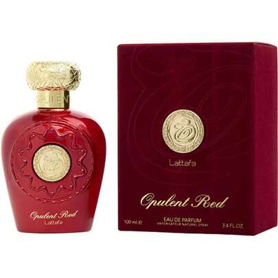 Lattafa Opulent Red By Lattafa Unisex Pear, Cardamom, Amber, Cashmran, Cognac  Eau De Parfum Spray 3.4 Oz