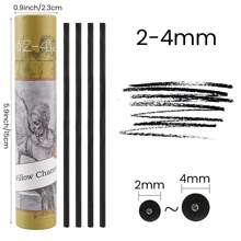 25 pièces/pack Bâtonnets de charbon de bois de saule, charbon de bois de saule naturel pour les artistes, les débutants ou les étudiants de tous les niveaux de compétence. Idéal pour le croquis, le dessin et l'ombrage. Fournitures scolaires