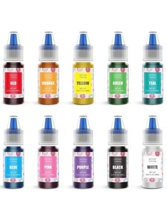 DIY Baking Decorations Gel Kit - Multi-Color Gel-Based Easter Egg Dye Set Concentrated Colors Suitable For Baking Decoration DIY, Soap Coloring (Some Accessories Are Sent Randomly)