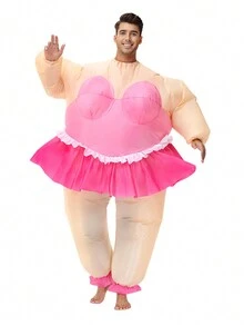 Carnival Hot Selling Ballet Inflatable Costume With Battery Box + Air Blower, Stage Performance Sumo Costume Props Cosplay Cartoon Walkable Ballet Inflatable Costume (Without Battery) - Multicolor - View 3