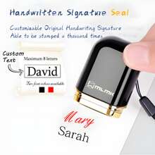 Con dấu chữ ký tùy chỉnh, Phong cách viết tay, Con dấu tên cá nhân độc quyền, Con dấu chữ ký quảng cáo, Khắc tên riêng, Tùy chỉnh di động nhạy sáng, Con dấu in tự động - trắng - Xem 1