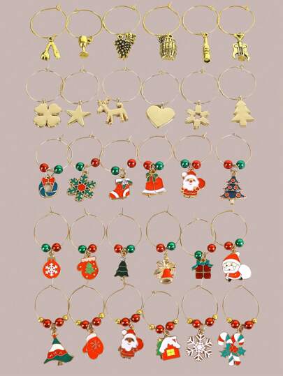 6 Pezzi Di Contrassegni Per Calici Di Vino, Etichette Identificative Per Bicchieri Di Vino, Accessori Per Feste Di Vino, Regali Per Natale, Ringraziamento, Compleanni, Decorazioni Per Casa, Ristoranti, Bar, Caffè, Matrimoni, Feste, Regali Per Amici, Regali Di Natale, Regali Di Capodanno, Per Uso All'Aperto, Campeggio