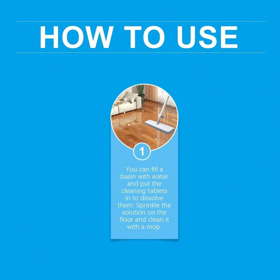 1boxed 12pcs Floor Cleaning Effervescent Tablets Deep Cleaning Floor