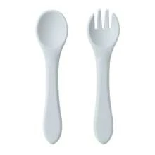 2PCS/Set Personalized Customization Name Baby Silicone Utensils Feeding Learning Children Tableware Custom Baby Soft Spoon Fork Baby Shower Family Decorations Gifts Winter Eve Gifts Back To School Winter Gift Ideas Boy Girl Valentine's Day - Multicolor - View 10