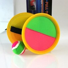 1 pieza Juego de pelotas pegajosas con paleta, diana pegajosa, bola de palma adhesiva - Multicolor - Ver 4