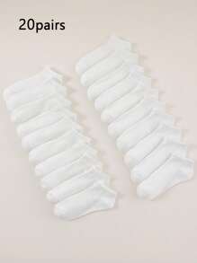 10/12/15/18/20 双女士百搭舒适简约休闲短袜，春夏 - 彩色 - 查看 14