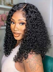Short Bob Wig Human Hair Deep Wave Lace Front Wigs Human Hair Pre Plucked 11*4*0.5 Lace Bob Human Hair Wigs For Women Brazilian Virgin Human Hair Curly Bob Wigs Natural Color - SNatural - View 6