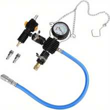 28Pcs Radiator Pressure Tester Kit - Universal Cooling System Diagnostic Tool Professional Radiator Leak Detection Coolant Filling Kit For Cars - Blue - View 7