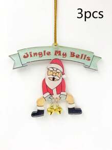 1 件亚克力圣诞老人装饰带铃铛 - 有趣的圣诞节节日装饰，适合节日派对和装饰的最佳礼物 - 彩色 - 查看 7