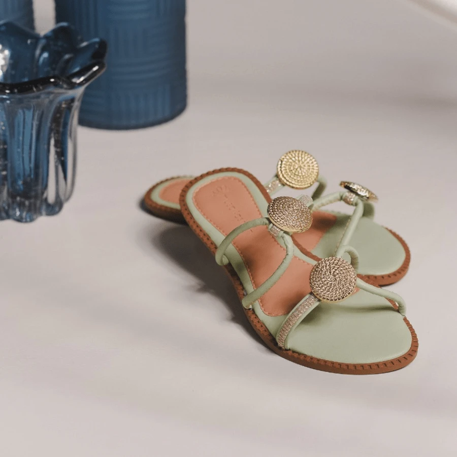 Women's Iris Muse Fashion Flat Sandal - Vàng - Xem 1