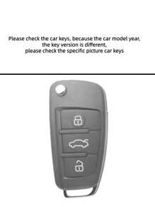 （无盒）钥匙扣适用于奥迪 A1 A3 A4 8P 7.99 L 8V A5 B6 B7 A6 C5 C6 Q2 Q3 Q5 Q5 4F S3 S4 S6 RS3 TT 汽车钥匙 - 彩色 - 查看 7