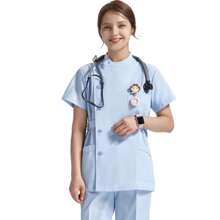 Medical Clothing Nurse Scrub Suit Uniform Women Men Work Clothes Brand New - Female Short - View 8