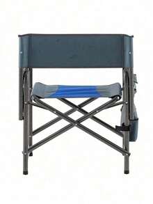 1-Piece Padded Folding Outdoor Chair With Side Table And Storage Pockets,Lightweight Oversized Directors Chair For Indoor, Outdoor Camping, Picnics And Fishing,Green - Xanh dương + Xám + Thép-5 - Xem 11