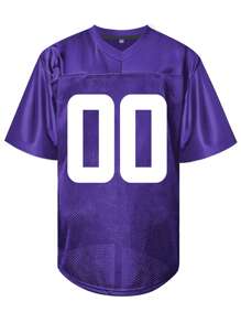 Customized Name And Number Boyfriend Style Men's Embroidered American Football Jersey Minnesota Purple V-Neck Personalized Short Sleeved Shirt Party Game Training Competition Sports Top DIY S-XXL,Stylish,Fashion,Hipster,Casual,Minimal Chic,Personalized,Customized,Custom,Unique,Guy Costumes,Capsule Wardrobe,Men Basic/Street Style,Ideal Gifts For Him,Boyfriend,Family,Friends,For Birthdays,For Vacation/Holiday,For School/Competition,For Sports/Climbing