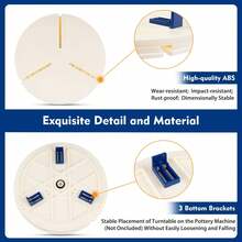 Pottery Wheel Ceramic Trim Holder Centers Clip Polymer Scraping Repair Tool - White+Blue - View 5