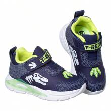 Footz. Boys' Self-Adhesive Sneakers With Comfortable Led Light Navy Blue - 藏蓝色 - 查看 2