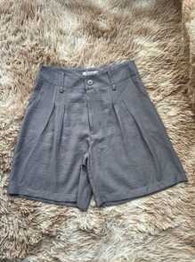 Plain Bermuda Shorts In Marrant Fabric - Gris - Ver 1