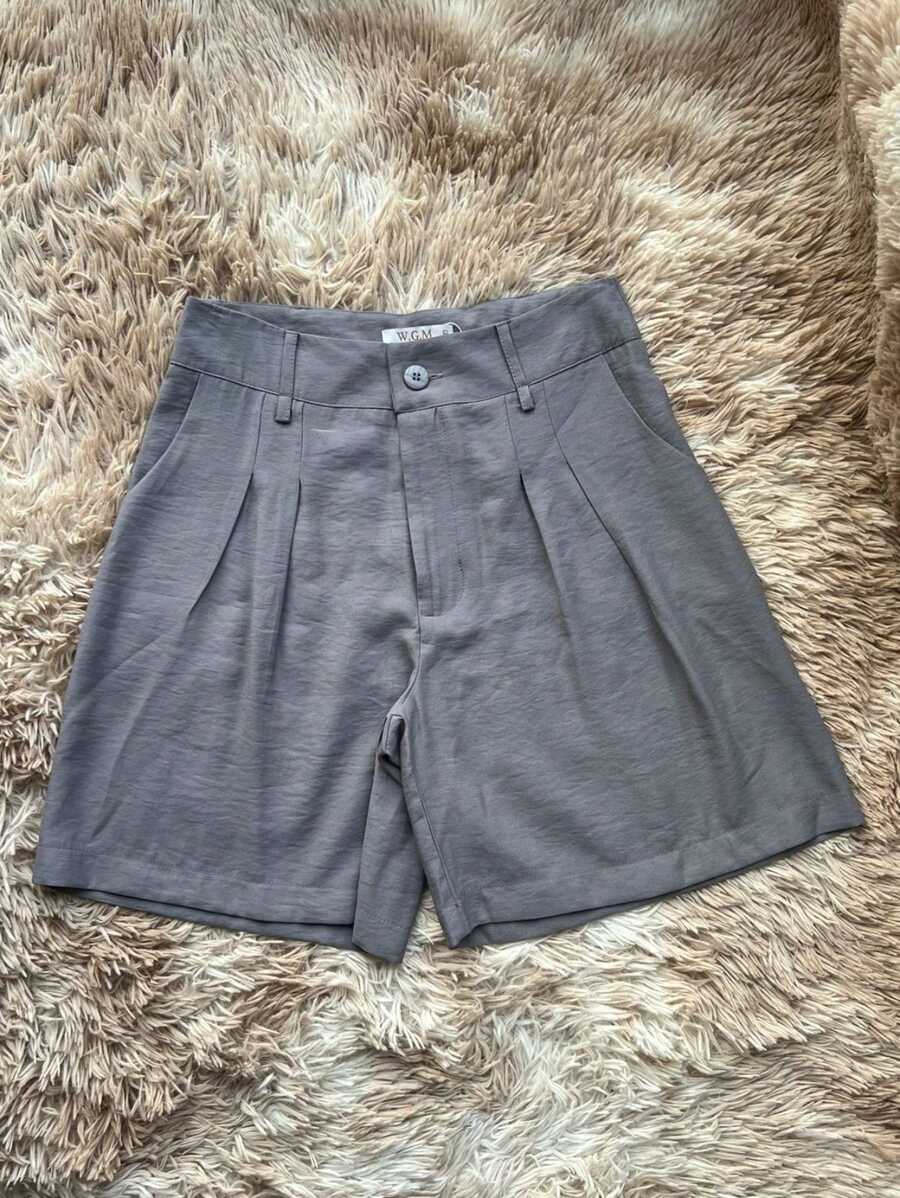 Plain Bermuda Shorts In Marrant Fabric - Gris - Ver 1