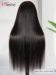 Tinashe Hair Wear&Go Glueless Straight Remy Human Hair Wig Pre-Cut 6x5 Transparent Lace Closure Wigs 180% Density Pre- Plucked Bleach Knots Hair Wigs - SNatural - View 9