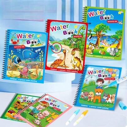 Children's DIY Magical Water Painting Notebook Cross Border Magical Water Painting Notebook Baby Graffiti Coloring Book Toy Water Painting Album