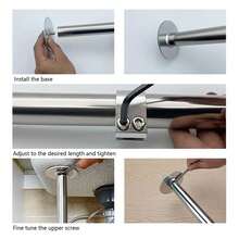 HaroldDol Undermount Sink Brackets Stainless Steel Adjustable Support Sink Legs Installation And Repair System Kit For Kitchen Sink The Best Gift/Present For Family&Friends Happy Christmas - Silver - View 4