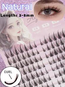 Fake Eyelashes,10 Rows False Eyelashes Natural False Lashes Natural Eyelash Extension Makeup For Daily Wearlash Clusters,Eyelash Clusters,Individual Eyelashes,Lashes,Fake Lashes - Black - View 2