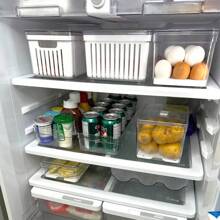 40 Egg Refrigerator Organizer With Clear Acrylic Lid - Trong sáng - Xem 5