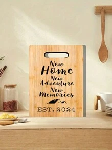 Customized Laser Engraved Commemorative Cutting Board Household Reversible Vegetable Board Portable Festival - Beige - View 8