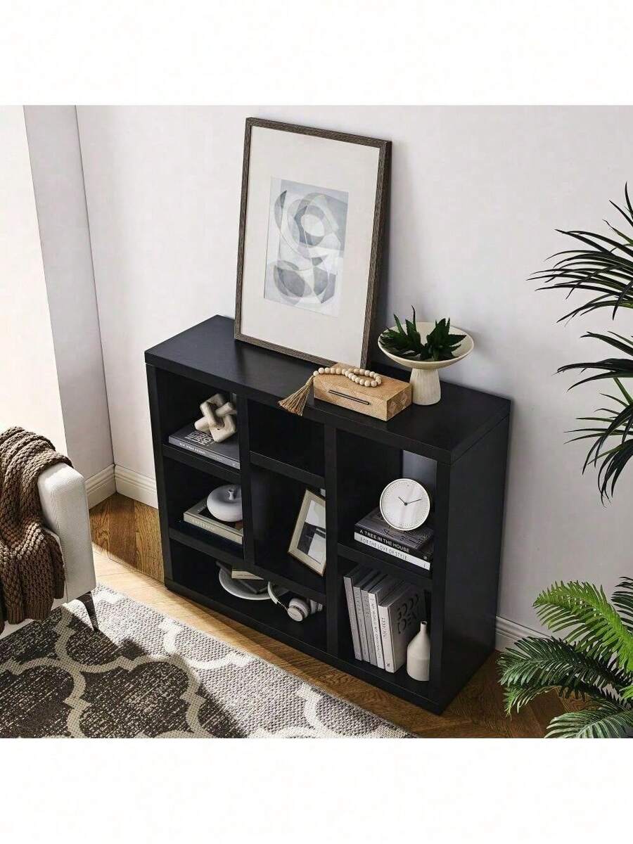 Open Wooden Open Shelf Bookcase, Freestanding Display Storage