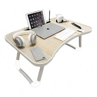 Suporte Notebook Café Manhã Tipo Bandeja Dobrável Cor Bege