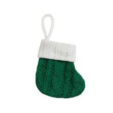 Decoraciones navideñas - Juego de cubiertos en forma de calcetín navideño miniatura, 12 piezas, calcetines navideños clásicos pequeños para decorar la chimenea, decoraciones colgantes para fiestas navideñas