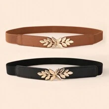 Boho 2pcs Women's Two-Tone Buttoned Dress With Elastic Waist Belt (Brown & Black) Summer, School Fall, Autumn, Halloween